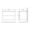 Тумба с раковиной BelBagno Etna ETNA-1000-2C-SO-RW-P 100 Rovere Moro