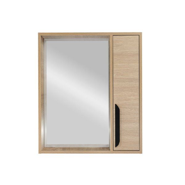 Зеркальный шкаф VIANT "Кёльн" 60 правый светлое дерево 160х600х700 (VKEL60SD-ZSH)