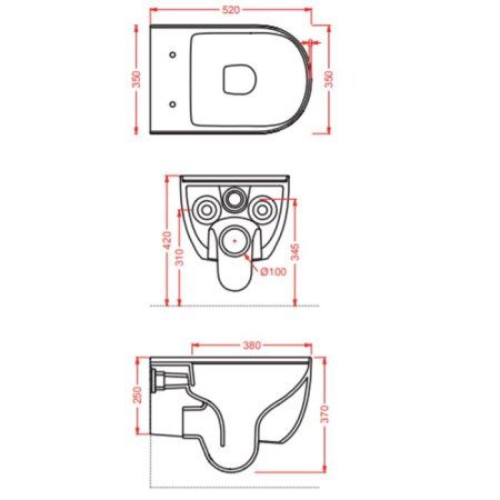 Унитаз подвесной ArtCeram The One THV001 16;00 синий