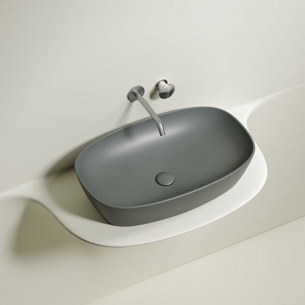 Раковина накладная Ceramica Nova Element CN6049MH 60x38x13.8 антрацит матовый