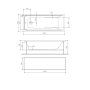 Декоративная фронтальная панель для ванны 150х70 см AM.PM Gem W90A-150-070W-P1, Белый