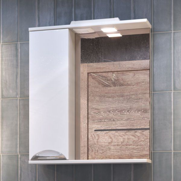 Шкаф VIGO навесной с зеркалом Callao 600 (левый) со спотом (z.CAL.60.L.El)