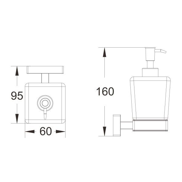 Дозатор для жид/мыла Shevanik SG5644, Хром