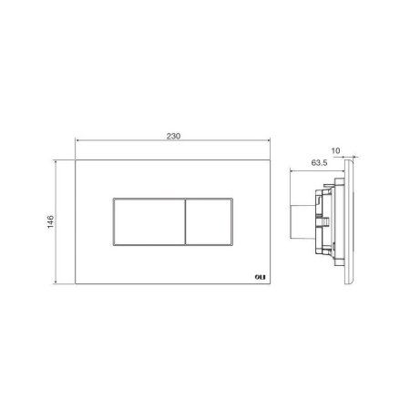 Кнопка смыва Oli Karisma 641006 хром матовый