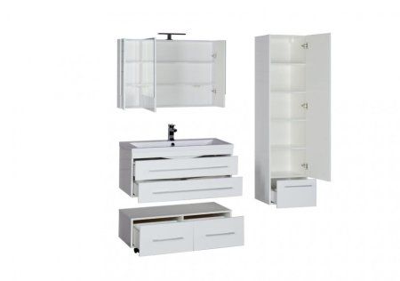 Мебель для ванной Aquanet Нота 00171496 100, камерино, белая