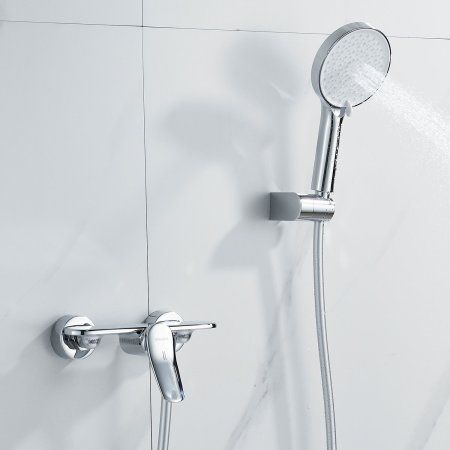 Смеситель для душевой кабины однорычажный  Shevanik S4716, Хром