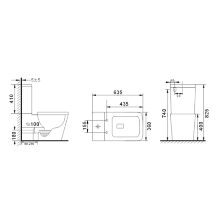 Унитаз Gid Tr2170BM (напольный)