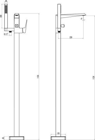 Смеситель Ravak Freedom FM 081.00 для ванны напольный, хром