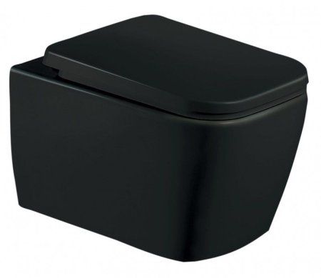Унитаз подвесной Esbano Tiron-C безободковый, черный матовый