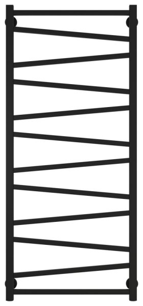 Полотенцесушитель водяной Сунержа Сирокко 31-0253-1250 1200x500 черный матовый