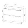 Тумба с раковиной BelBagno Marino MARINO-1000-2C-PIA-BL-P 100 bianco lucido