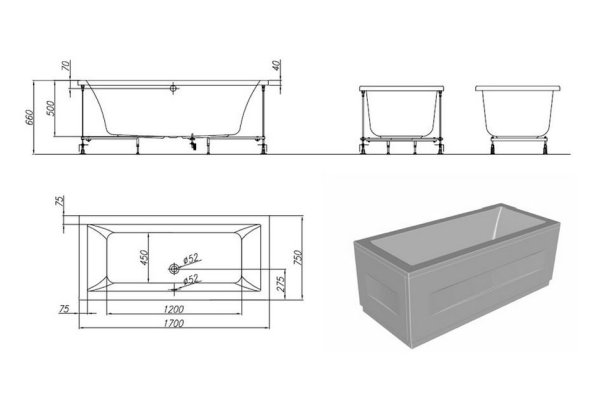 Акриловая ванна Kolpa San Rapido 170х75