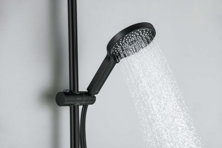 AQ2022MB ЛУГАНО душевой гарнитур, матовый черный