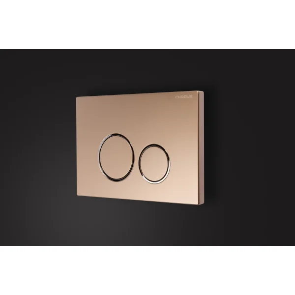 Кнопка смыва Charus Spazio FP.330.51.01 для инсталляции, песочный матовый/хром/песочный матовый