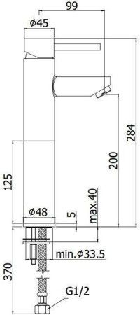 Смеситель Paffoni Stick SK071HCR120 для раковины, хром