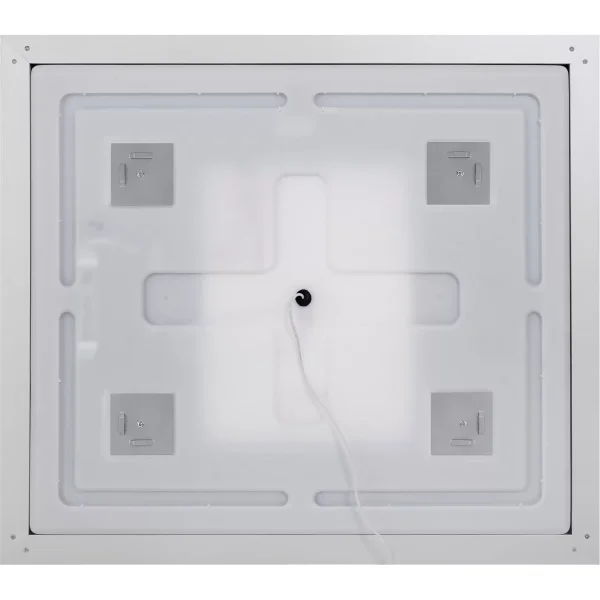 Зеркало BelBagno Kraft SPC-KRAFT-800-800-LED-TCH-WARM 80x80 см, с LED-подсветкой, сенсорным выключателем, антизапотеванием, алюминий