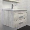 Тумба-умывальник COMFORTY Comforty Никосия-70П дуб белый с раковиной COMO 70