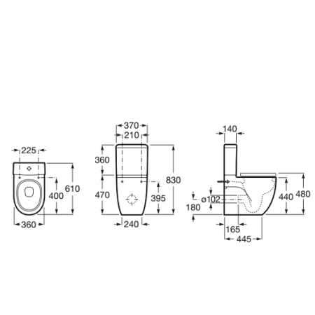 Унитаз-компакт Roca Meridian 34224C00U