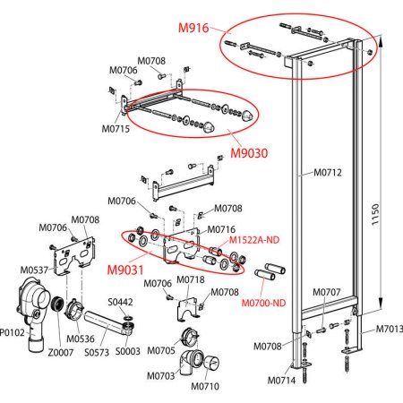 Система инсталляции для раковин AlcaPlast A104/850