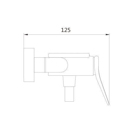 Смеситель  для душа Shevanik S4LI71PR6GTF, Золотой сатин