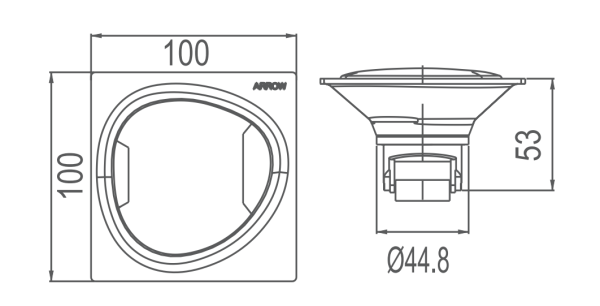 Трап ARROW ADLF06ACP хром