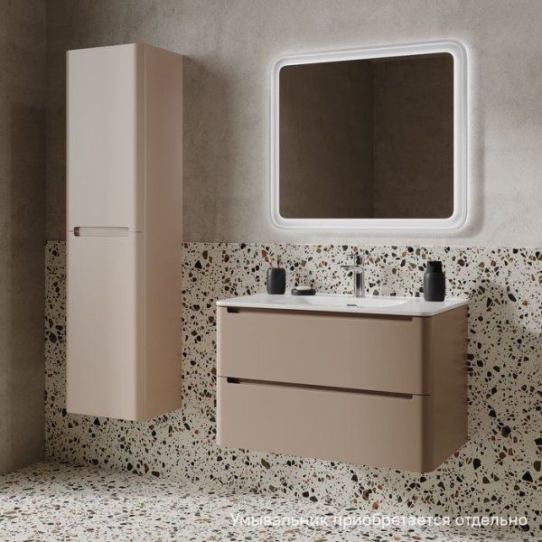 Тумба подвесная, 80 см, капучино, Edifice, IDDIS, EDIGI8ZE0CMX0iND95FS подходит умыв. 0108000i28