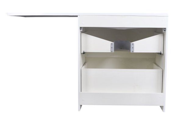 Тумба напольная "Даллас 140", 2 ящика, Люкс белая, PLUS Style Line СС-00002273