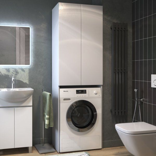 Шкаф VIGO комбинированный Wing 640 под стиральную машину белый (shnr.WIN.64.2D белый)