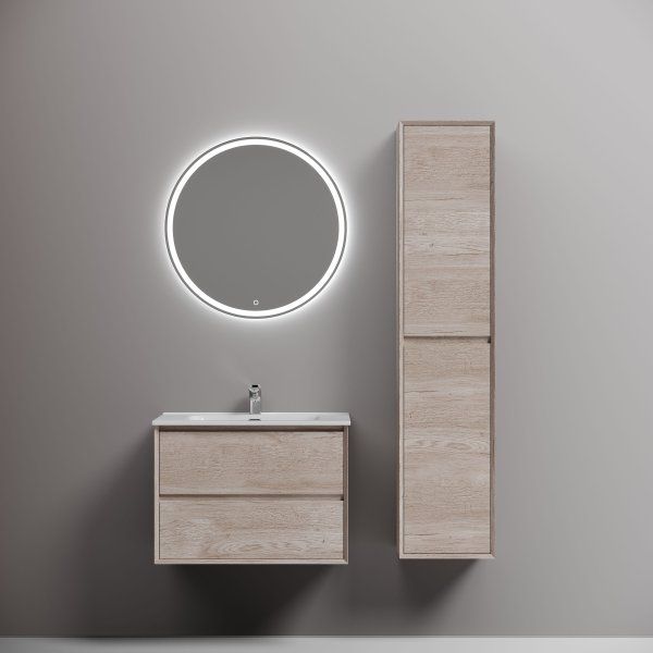 Тумба подвесная SANCOS Marmi 2.0 690х445х520 с двумя ящиками оснащенными доводчиками скрытого монтажа, дуб галифакс натуральный,  MR2.070EG