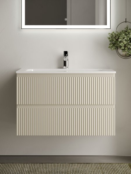 Тумба подвесная SANCOS Snob R 790х445х500, c двумя ящиками оснащенными доводчиками, Beige Soft , SNR80CE