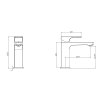 Смеситель Villeroy & Boch Architectura Square TVW12500400061 для раковины, хром