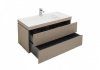 Тумба с раковиной Duravit L-Cube LC6928O1111 100 два ящика, кашемировый орех