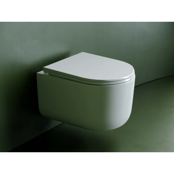 Унитаз подвесной Ceramica Nova Ulma CN4006T безободковый, торнадо, с сиденьем микролифт, белый