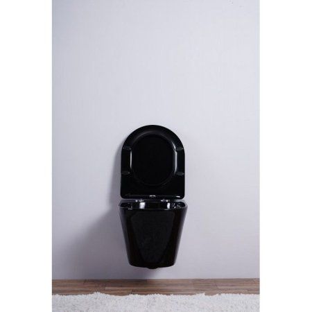 Унитаз подвесной Esbano Clavel безободковый, черный