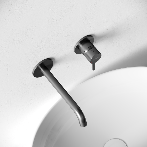 Смеситель для раковины SANCOS Etna с внутренней частью, вороненая сталь,  SC9004GG