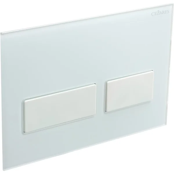 Кнопка смыва Cezares Lux LUX-GB-2-BIO для инсталляции, белый/белый матовый