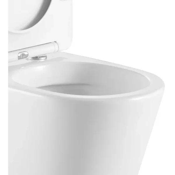 Унитаз подвесной Ceruttispa Santa Aria CT9666 безободковый, с сиденьем микролифт, белый