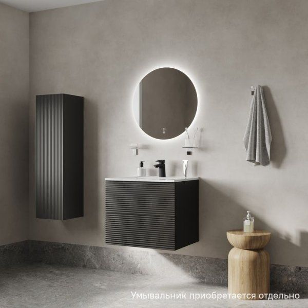 Тумба подвесная, 60 см, темно-серый, Bild, IDDIS, BIKIL6GG0GNS0iTU95IY подходит умыв. 0136000i28