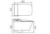 Умный подвесной унитаз AKB2130H с инсталляцией и сенсорной клавишей