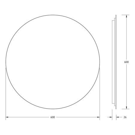 Зеркало с LED-подсветкой настенное Defesto Opti DF 2853 60x60