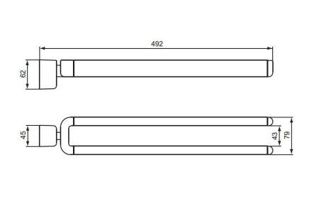 Полотенцедержатель Ideal Standard Softmood A9138AA двойной, хром