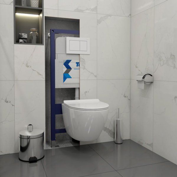 Клавиша смыва Teymi Aina, двойной смыв, белый матовый T70020WM