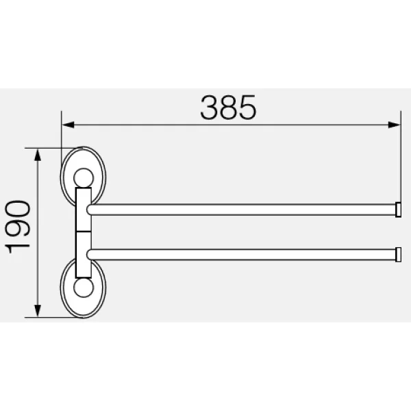 Полотенцедержатель 38,5 см Veragio Bonjour Cromo VR.BNR-7824.CR