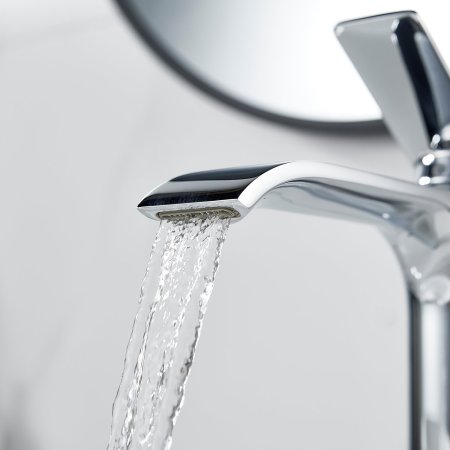 Смеситель для раковины однорычажный с гайкой Shevanik S4111, Хром