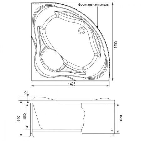 Панель фронтальная Aquanet Malta 00149864 150 белая