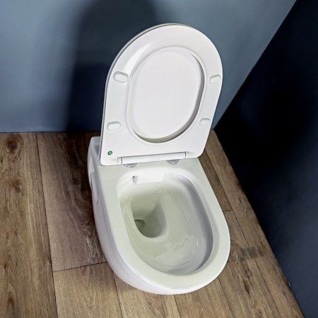 Унитаз подвесной Teymi Vitra безободковый, сиденье микролифт T40804