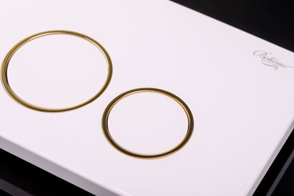 Кнопка смыва Boheme 660 белый, золото