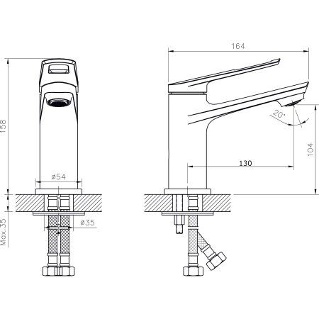 Смеситель для раковины RUSH Socotra (ST1235-11)