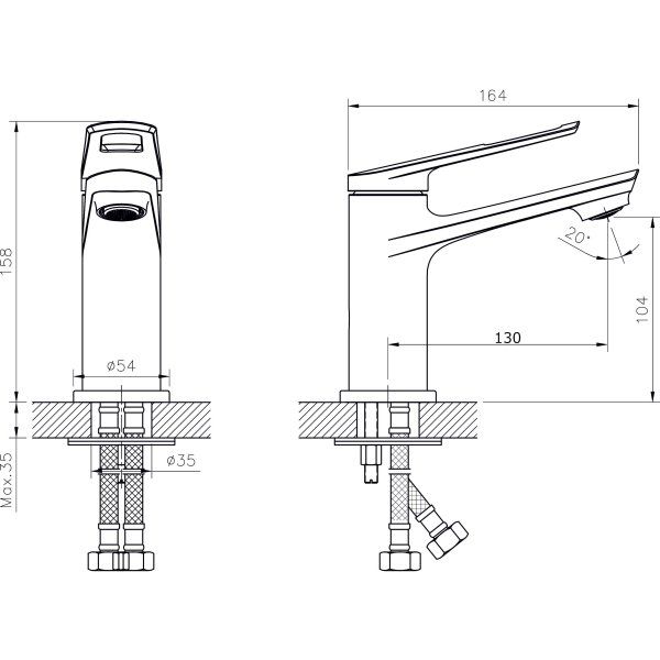 Смеситель для раковины RUSH Socotra (ST1235-11)