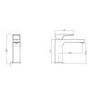 Смеситель Villeroy & Boch Architectura Square TVW12500100061 для раковины, хром